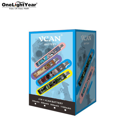 Vapeの1着色された煙に付きステンレス鋼CBDオイルの蒸発器のVcanの表示電池4