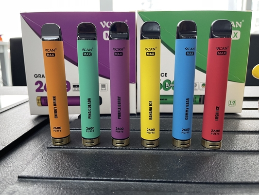 Vcanのブランドの使い捨て可能なVapeの元のペンのVcanの最高の2600パフ5%の塩のニコチンのワックスのペンの蒸発器