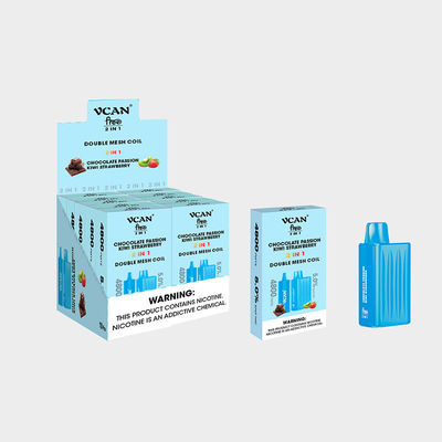 Vcanの自由な二重網のコイル14ml 5%の塩NIC使い捨て可能なVapeは再充電可能の4000のパフをペンで書く